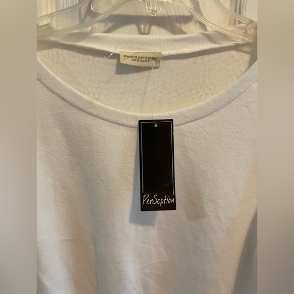 Perception Concept Jeweled Sleeve Sweater stretchy so soft! Size Large L nwt - Picture 12 of 15